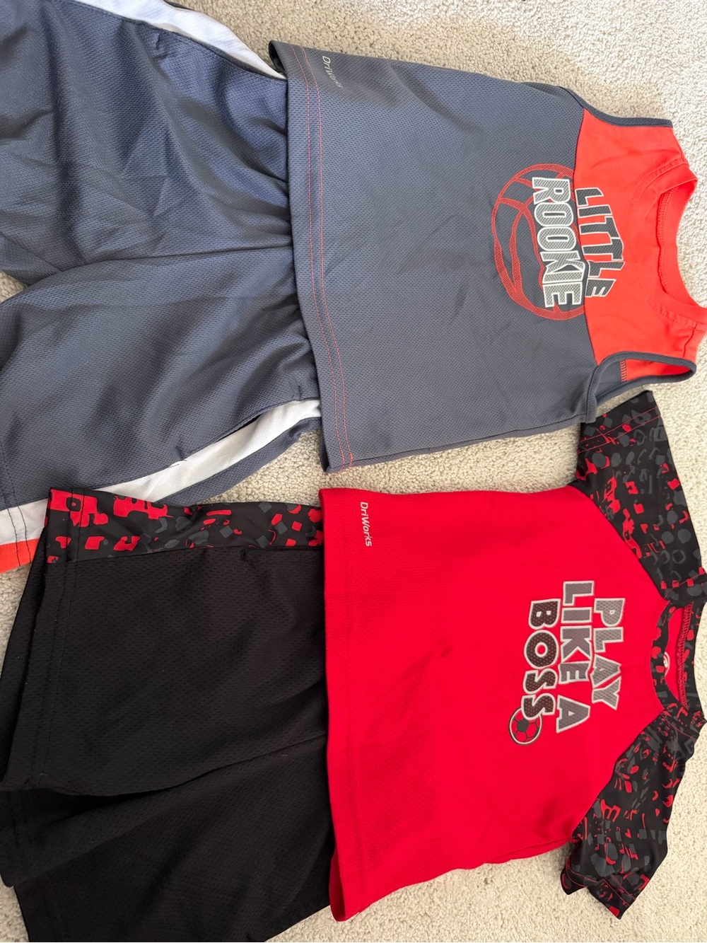 Kids' Gray & Red 'Little Rookie' Athletic Tank